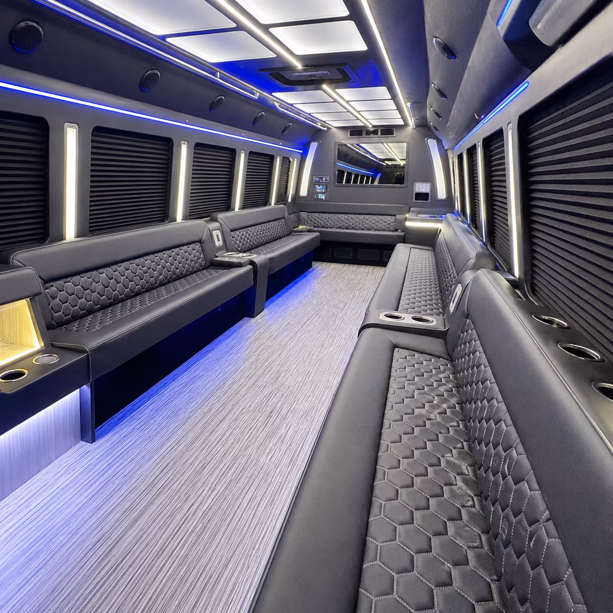 new haven party bus rental interior